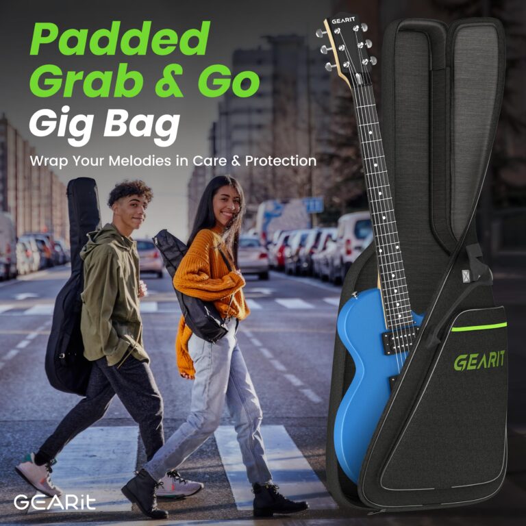 GEARit GI-155 Valley Series, 39" Electric Guitar Set w/Amplifier, H-H Pickups with Coil Split, All-Inclusive Starter Kit with Tuner, Gig Bag, and Guitar Strap, Cable, Picks, Strings - Blue - Image 3