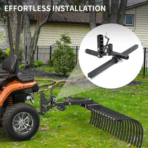 YITAMOTOR ATV/UTV Manual Implement Lift 1-Point Lift System Fits 2 Inch Receiver, 50 Inches Width - Image 5