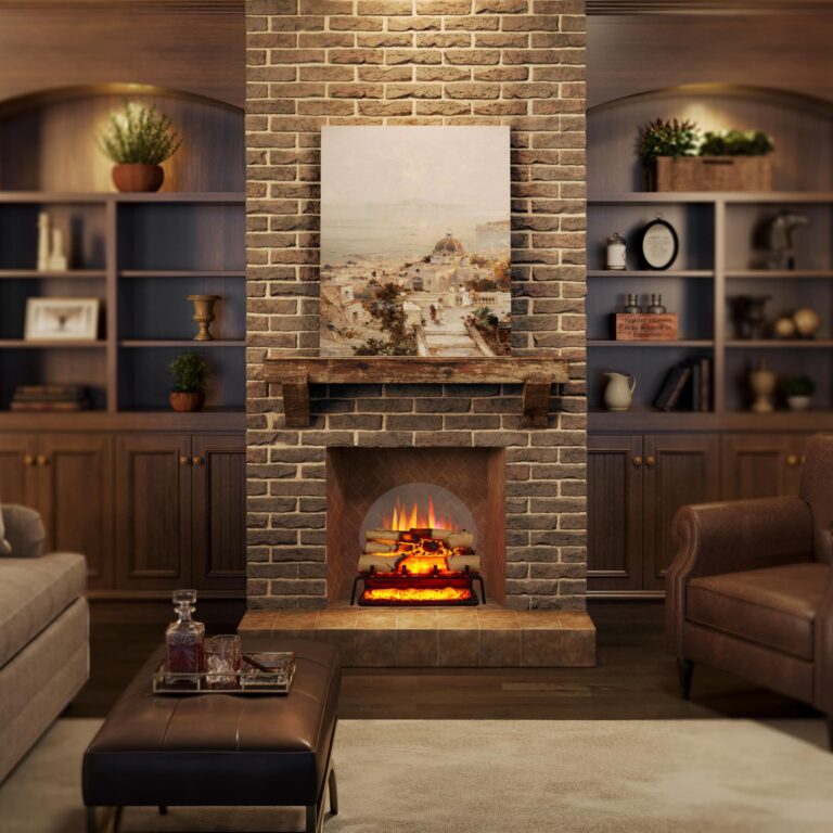 LegendFlame 23" W Free Standing Electric Fireplace White Birch Log Set (EF290A-WB), Fireplace Insert, Heater 750W/1500W, Crackling Sound, Remote Control - Image 6