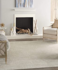 Nourison Essentials Indoor/Outdoor Ivory Beige 9' x 12' Area Rug, Easy Cleaning, Non Shedding, Bed Room, Living Room, Dining Room, Backyard, Deck, Patio (9x12)