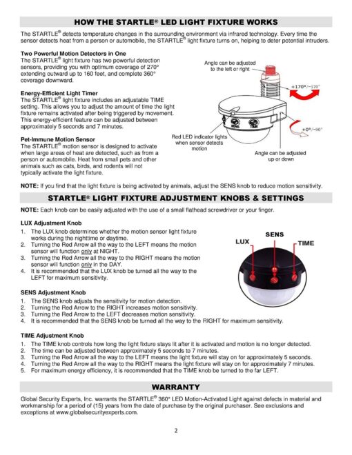 STARTLE 360 LED Military Grade Security Light | Outdoor Motion Detection Home Security Flood Light | Brightest LED Security Floodlight Motion Sensor Light |Security Motion Detector Anti-Theft Light | - Image 3