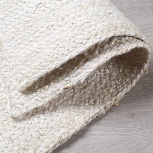Hausattire Hand Woven Jute Braided Area Rug, 8’x10’ – Off White, Reversible Boho Rugs for Kitchen, Living Room, Bedroom I Farmhouse Decorative Floor Rug, 96x120 Inches - Image 2