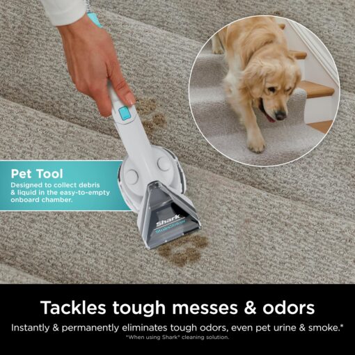 Shark EX201 CarpetXpert Upright Carpet, Area Rug & Upholstery Cleaner with StainStriker, Built-in Spot & Stain Cleaner, Perfect for Pets, Deep Cleaning & Tough Stain Removal, Carpet Shampooer, Cyan - Image 4