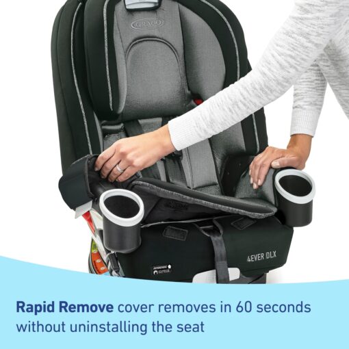 Graco 4Ever DLX 4-in-1 Car Seat, Grey, Infant to Toddler Car Seat, with 10 Years of Use, Rear-facing, Forward-facing and Booster Modes, Safe, Comfortable and Convenient - Image 6