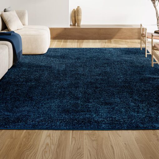 JONATHAN Y SEU100C-6 Haze Solid Low-Pile Indoor Area Rug, Coastal, Bohemian, Minimalist, Classic, Casual for Bedroom,Kitchen,Living Room,Non Shedding,Easy-Washing, Blue, 6 X 9 - Image 5