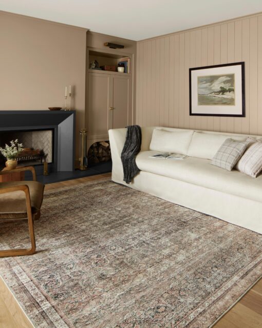 Loloi Chris Loves Julia Jules Collection JUL-09 Ink/Terracotta 5'-0'' x 7'-6'', .13" Pile Height, Area Rug - Image 9