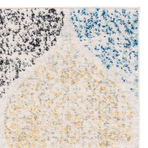 SAFAVIEH Madison Collection 9' x 12' IvoryBlue MAD604D Glam Ogee Trellis Distressed Non-Shedding Living Room Bedroom Dining Home Office Area Rug - Image 3