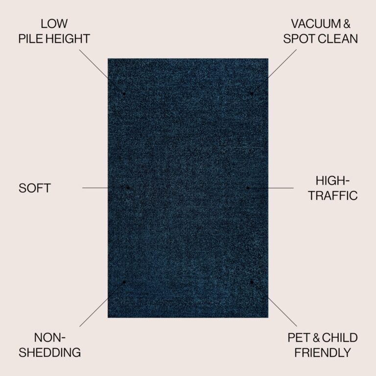 JONATHAN Y SEU100C-6 Haze Solid Low-Pile Indoor Area Rug, Coastal, Bohemian, Minimalist, Classic, Casual for Bedroom,Kitchen,Living Room,Non Shedding,Easy-Washing, Blue, 6 X 9 - Image 7