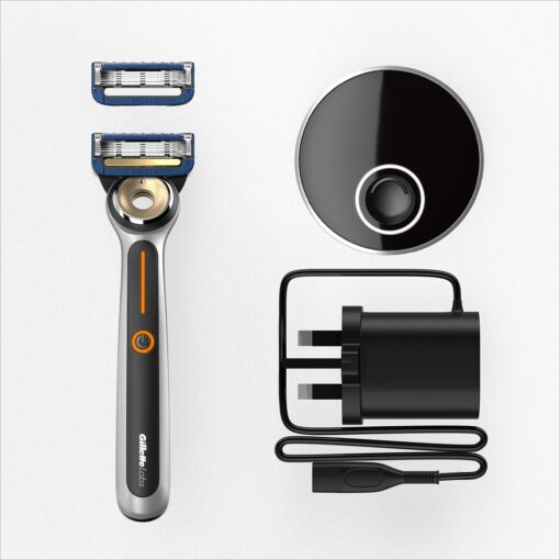 Gillette Heated Razor for Men, Starter Shave Kit by GilletteLabs, 1 Handle, 2 Razor Blade Refills, 1 Charging Dock - Image 2