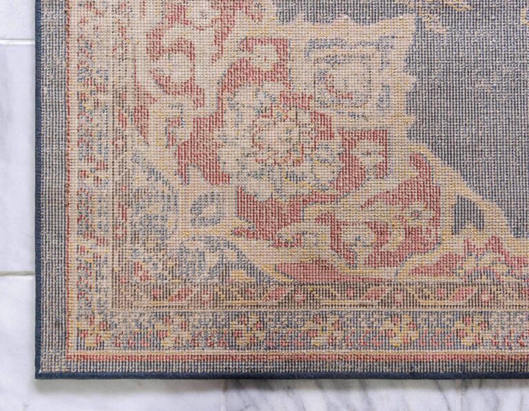 Unique Loom Utopia Collection Traditional Classic Vintage Inspired Area Rug with Warm Hues, 8' x 10' Rectangle, Dark Blue/Beige - Image 2