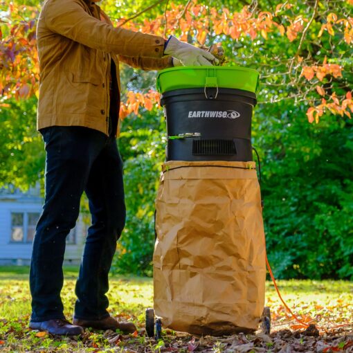 Earthwise LM71313 Amp 13-Inch Corded Electric Leaf Mulcher/Shredder, Green - Image 8