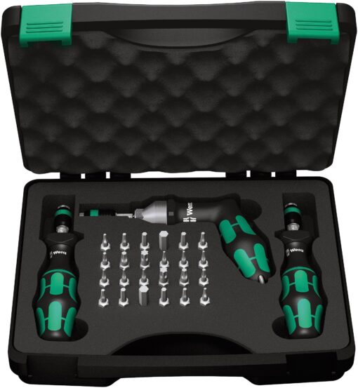 Wera - 5074739001 Kraftform 7440/41/42 Torque Screwdriver 0.3-6.0 Nm and Bit Set, 27-Piece