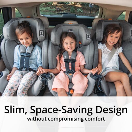 Chicco OneFit ClearTex All-in-One Car Seat, Slim Design, Rear-Facing Seat for Infants 5-40 lbs., Forward-Facing 25-65 lbs., Booster 40-100 lbs., Convertible Car Seat | Slate/Grey - Image 15