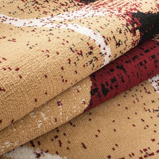 Superior Indoor Area Rug, Jute Backed, Perfect for Entryway, Office, Living/Dining Room, Bedroom, Kitchen, Floor, Modern Floral Patchwork Decor, Pastiche Collection, 7' x 9', Burgundy - Image 5