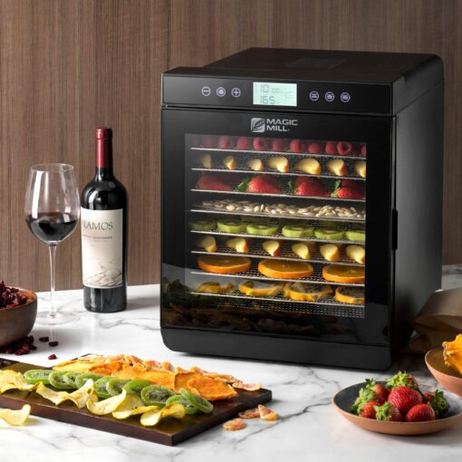 Magic Mill Food Dehydrator Machine (10 Stainless Steel Trays) Digital Adjustable Timer | Temperature Control | Keep Warm Function | Dryer for Jerky, Herb, Meat, Beef, Fruit and To Dry Vegetables - Image 5