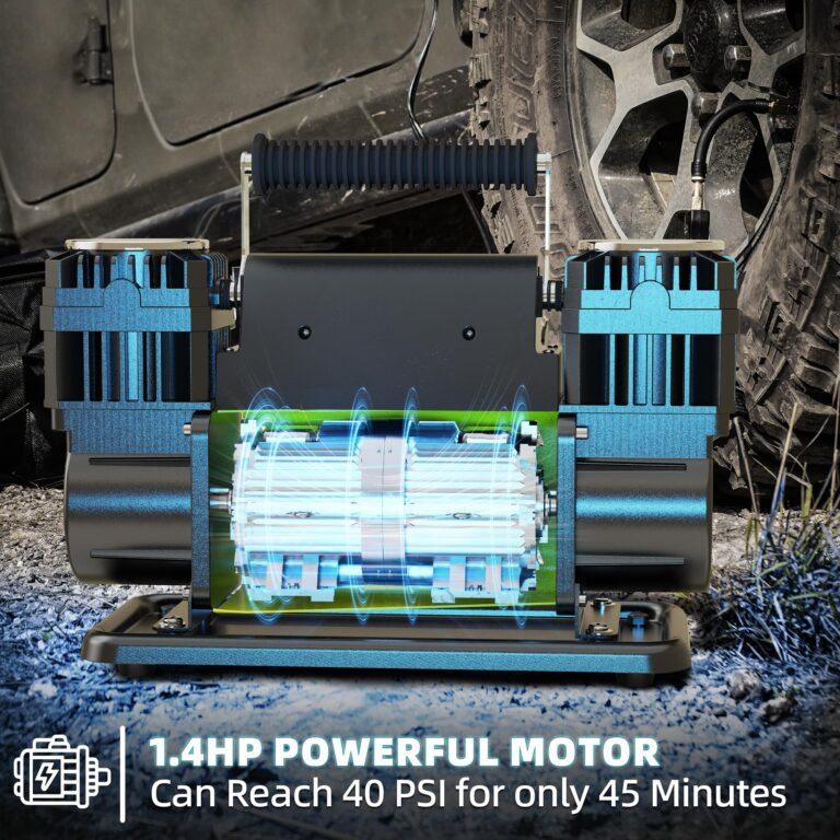 SMAOUT 12V Air Compressor, Offroad Portable Inflator 12.3 CFM, Air Pump Max 150PSI for Heavy-Duty Tire, 4x4 Vehicle, SUV, RV - Image 2