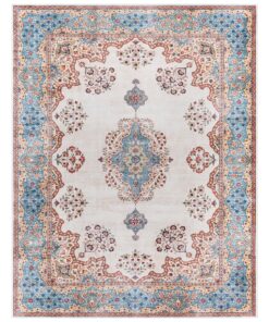 Gertmenian Indoor Boho Area Rug - 9x13 Extra Large, Non Slip, Super Strong, Ideal for High Traffic Areas in Bedroom, Living Room, Kitchen - Dainty Medallion, Multi, 24528