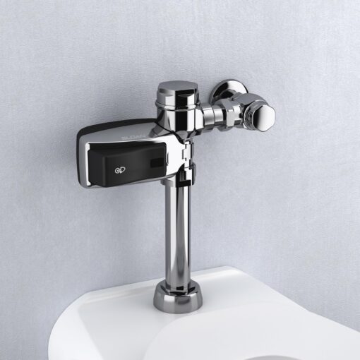 Sloan EBV-200-A Exposed Sensor Urinal/Water Closet Retrofit Flushometer - Battery Powered, Over-the-Handle, Infrared Sensor, 3 Year Battery Life with 72 Hour Sentinel Flush, Polished Chrome, 3325201 - Image 2