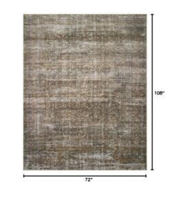 Loloi Amber Lewis Billie Collection, Tobacco & Rust 6'-0" x 9'-0" Area Rug – Antique & Distressed Accent Rugs for Living Room, Bedroom, Entryway & Hallway, No Shed High Traffic Area Home Decor Rug