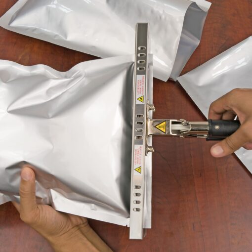Absorbent Industries 12" Portable Hand Crimper Sealer Constant Heat For Poly or Mylar/Foil Bags - Image 3