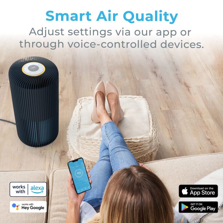 Pure Enrichment PureZone Turbo Smart Air Purifier for Large Rooms (1050 sq. ft. in 30 min.) - Energy Star Rated, 5 Stage Filtration, Smartphone Compatible, Traps Germs, Smoke, & Dust (Graphite) - Image 9