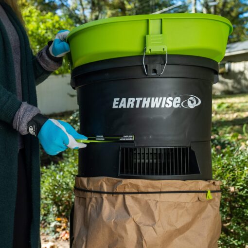 Earthwise LM71313 Amp 13-Inch Corded Electric Leaf Mulcher/Shredder, Green - Image 7