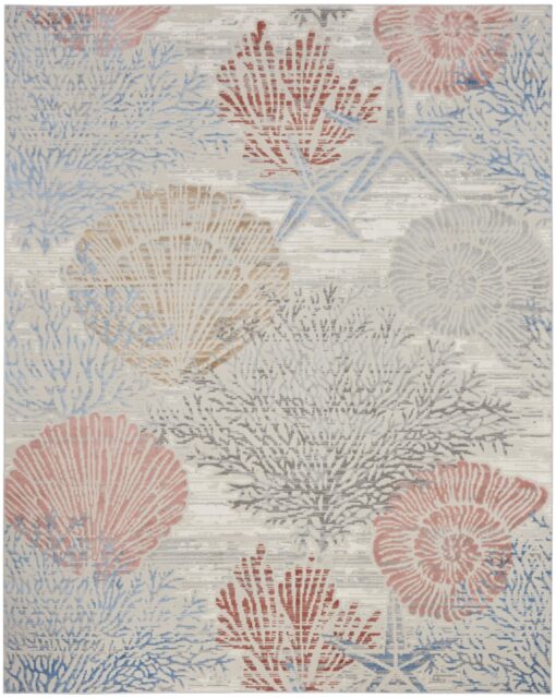 Nourison Pompeii Multicolor 7'10" x 9'10" Area Rug Easy Clean, Non Shedding, Bed Room, Living Room, Dining Room, Kitchen (8' x 10') - Image 8