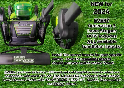 Lawn Stryper - Lawn Striping System – UNIVERSAL FIT - Works with Most 20”-22” Gas & Battery Residential Walk-Behind Mowers (Mounting Brackets for over 40 Major Brands Included in Box – See List Below) - Image 8