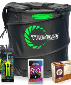 Trimbag Premium Complete Dry Trimming Kit Bundle with 4 Common Culture Trimming Scissors, 1 Pair of Grow Crew Ratchet Hangers, 10 Pack of Turkey Bags and Accessories (7 Items)