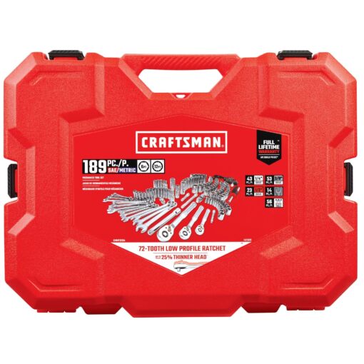 CRAFTSMAN Mechanics Tool Set, 1/4 and 3/8 Inch Drive, 189 Piece (CMMT12134) - Image 2