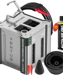 AutoLine Pro Automotive Ventus Smoke Machine Leak Tester EVAP Vacuum - World's #1 Self-Powered Li-Ion Battery Unit - OEM Odorless Fulid Lasts 500 Tests - Built-in Air Compressor - Cone Cap Plugs