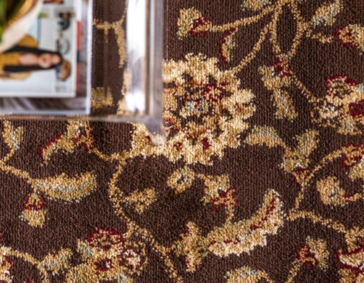 Unique Loom Voyage Collection Traditional Oriental Classic Intricate Design Area Rug (10' 0 x 13' 0 Rectangular, Brown/Ivory) - Image 6