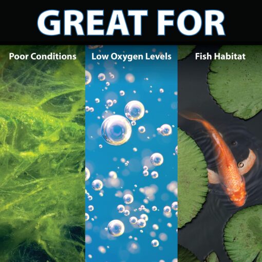 CrystalClear KoiAir Mini, Complete Pond Aeration Kit, Water Garden Oxygenation Bubbler System Adds Oxygen to Koi & Fish Ponds, Outdoor Diaphragm Compressor Pump, Air Line & Submersible Diffuser Stick - Image 9