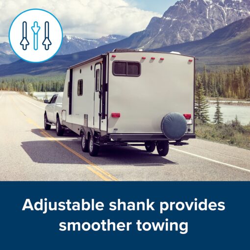 Camco Eaz-Lift Elite 600lb Camper/RV Weight Distribution Hitch - Adjustable Sway Control & Interchangeable Spring Bars - Pre-Installed Hitch Ball & Sway Control Ball - 800lb Max Tongue Weight (48056) - Image 3