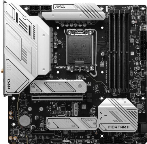 MSI MAG B760M Mortar WiFi II Gaming Motherboard (Supports 12th/13th/14th Gen Intel Processors, LGA 1700, DDR5, PCIe 5.0, M.2, 2.5Gbps LAN, USB 3.2 Gen2, HDMI/DP, Wi-Fi 6E, Bluetooth 5.3, mATX) - Image 7