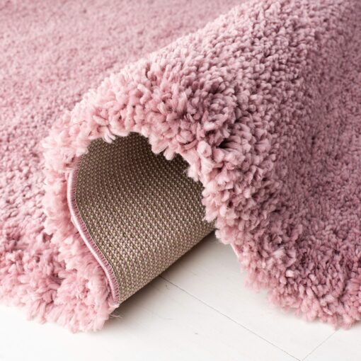 SAFAVIEH Fontana Shag Collection Area Rug - 5'3" x 7'6", Pink, Solid Design, Non-Shedding & Easy Care, 2-inch Thick Ideal for High Traffic Areas in Living Room, Bedroom (FNT800U) - Image 2