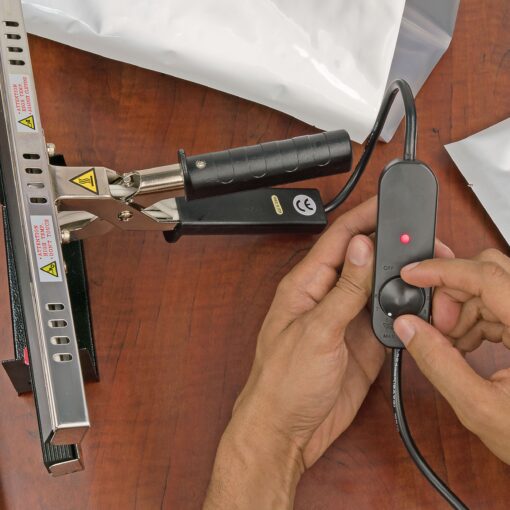 Absorbent Industries 12" Portable Hand Crimper Sealer Constant Heat For Poly or Mylar/Foil Bags - Image 4