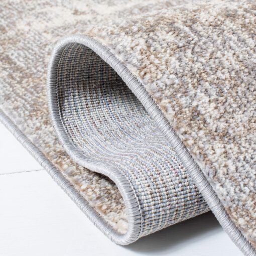 SAFAVIEH Madison Collection 10' Square GreyBeige MAD471G Modern Abstract Non-Shedding Living Room Dining Bedroom Area Rug - Image 4