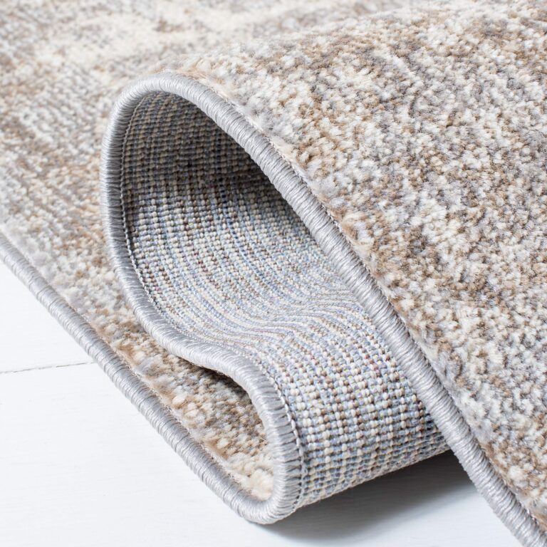 SAFAVIEH Madison Collection 10' Square GreyBeige MAD471G Modern Abstract Non-Shedding Living Room Dining Bedroom Area Rug - Image 3