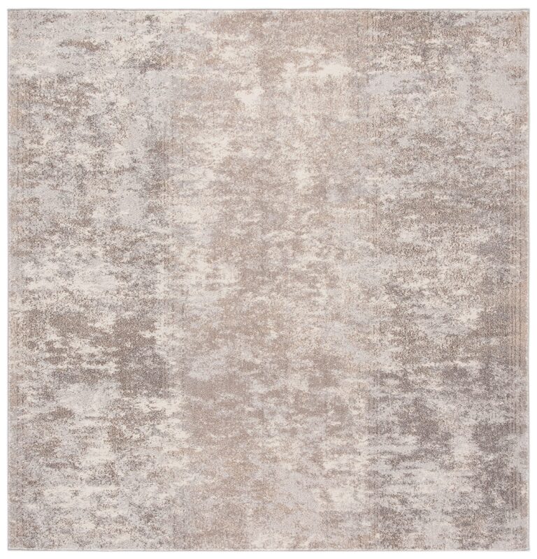 SAFAVIEH Madison Collection 10' Square GreyBeige MAD471G Modern Abstract Non-Shedding Living Room Dining Bedroom Area Rug - Image 7