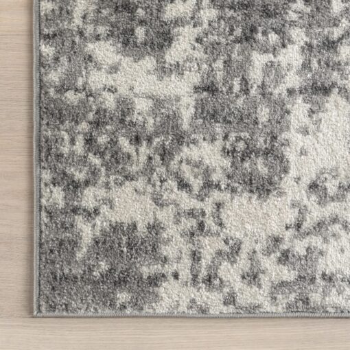 nuLOOM Deedra Modern Abstract Area Rug - 10 Round Area Rug Modern/Contemporary Grey/Ivory Rugs for Living Room Bedroom Dining Room Kitchen - Image 3