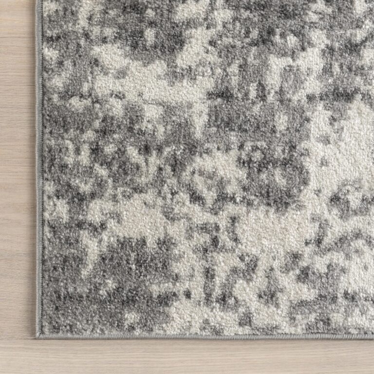 nuLOOM Deedra Modern Abstract Area Rug - 10 Round Area Rug Modern/Contemporary Grey/Ivory Rugs for Living Room Bedroom Dining Room Kitchen - Image 3