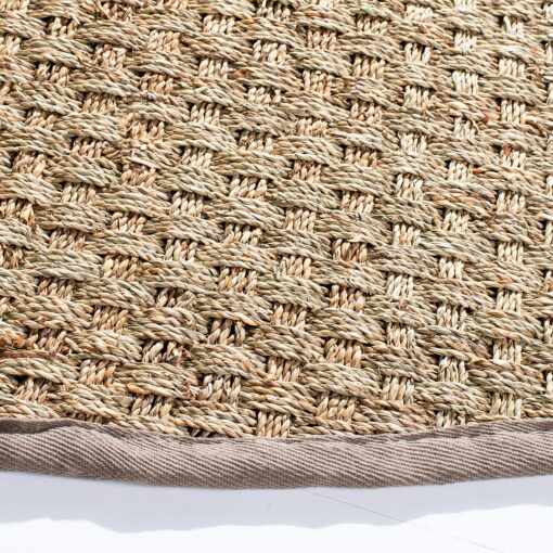 Safavieh Natural Fiber Collection Area Rug - 6' x 8', Natural & Grey, Seagrass, Basketweave Design with Cotton Border, Ideal for The Living Room, Bedroom, Dining Room (NF114P-68) - Image 8