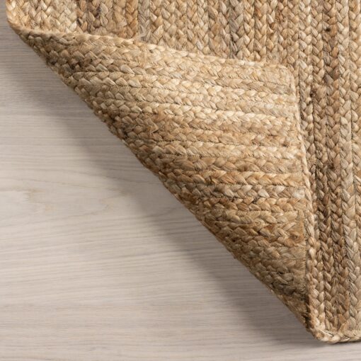 nuLOOM 8x10 Rigo Jute Hand Woven Area Rug, Natural, Solid Farmhouse Design, Natural Fiber, For Bedroom, Living Room, Dining Room, Hallway, Office, Kitchen, Entryway - Image 5