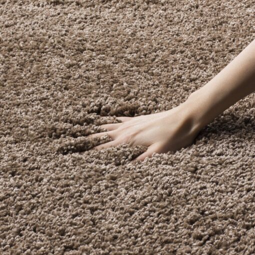 SAFAVIEH Milan Shag Collection Area Rug - 5'1" x 8', Dark Beige, Solid Design, Non-Shedding & Easy Care, 2-inch Thick Ideal for High Traffic Areas in Living Room, Bedroom (SG180-1414) - Image 3