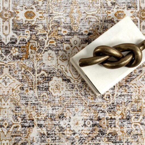 nuLOOM 9' x 12' Splashguard Machine Washable Area Rug with Waterproof Spill Proof Surface, Non Slip Backing and Stain Resistant for Living Room, Bedroom, Kitchen, Dining Room, Anise Ivory - Image 2