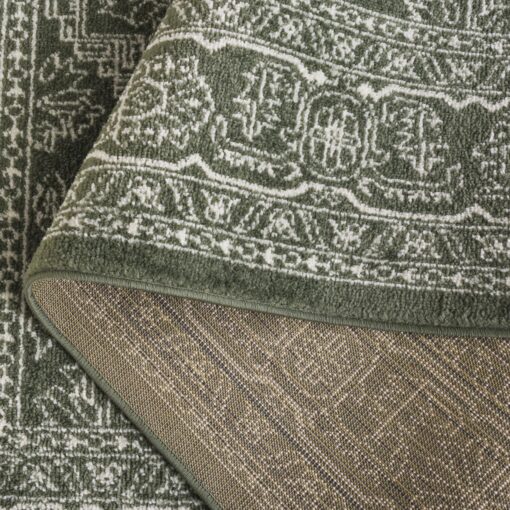 SAFAVIEH Adirondack Collection Area Rug - 9' x 12', Dark Green & Ivory, Transitional Design, Stain Resistant, Ideal for High Traffic Areas in Living Room, Bedroom & Dining Room (ADR108Y-9) - Image 5