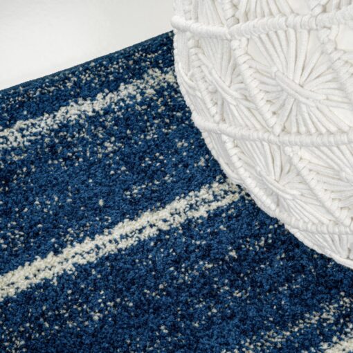 JONATHAN Y MOH201C-5 Williamsburg Minimalist Stripe Area Rug, Contemporary, Modern, Bohemian, Scandinavian, Rustic for Living Room, Dining Room, Bedroom, Kitchen, Navy/Cream, 5 X 8 - Image 4