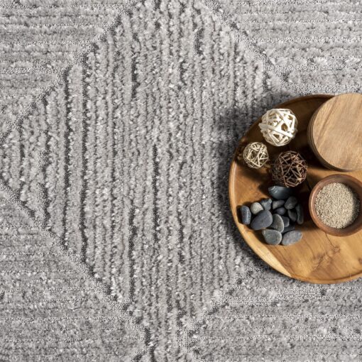 nuLOOM Kerry Geometric 8x10 Area Rug for Living Room Bedroom Dining Room Kitchen, Light Grey - Image 4