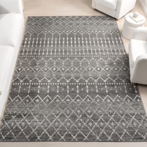 nuLOOM 9x12 Moroccan Blythe Area Rug, Dark Grey, Faded Bohemian Design, Stain Resistant, For Bedroom, Dining Room, Living Room, Hallway, Office, Kitchen, Entryway